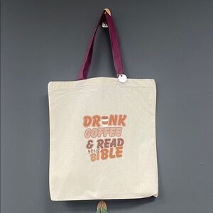 Cream Tote Bag with Inspirational Text
